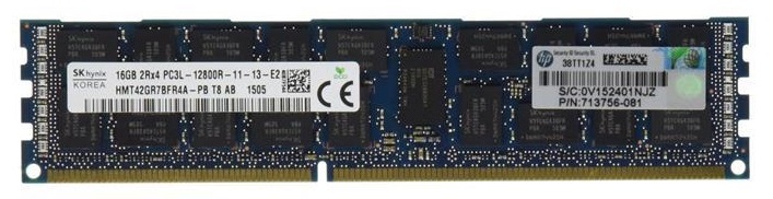 رم سرور- Server Ram اچ پي-HP 713985-B21 PC3L-12800R 16GB 1600MHz CL11 Dual Rank RAM